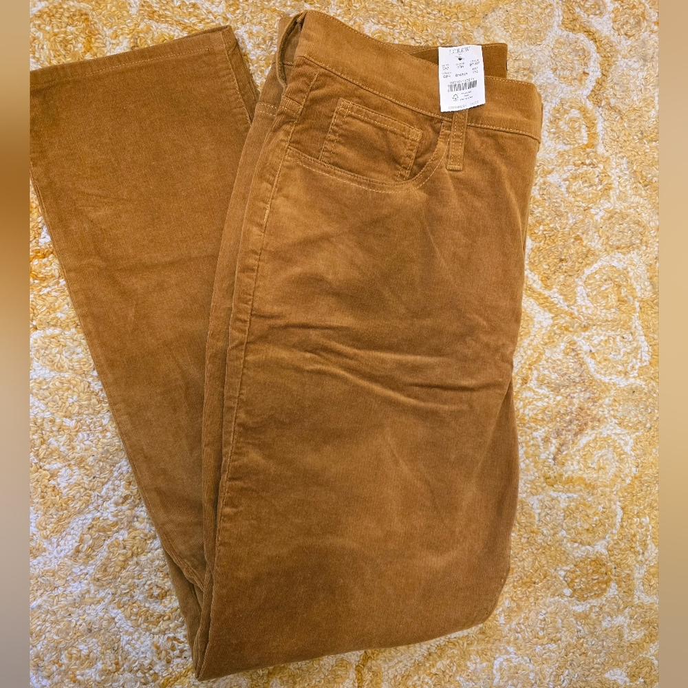 J. CREW Vintage Straight High Rise Corduroy Size 33 Tall